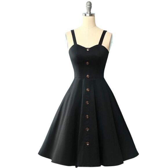 Chic & Unique Boutique CM Dresses & Skirts - 59. Retro button down Fit & Flare dress